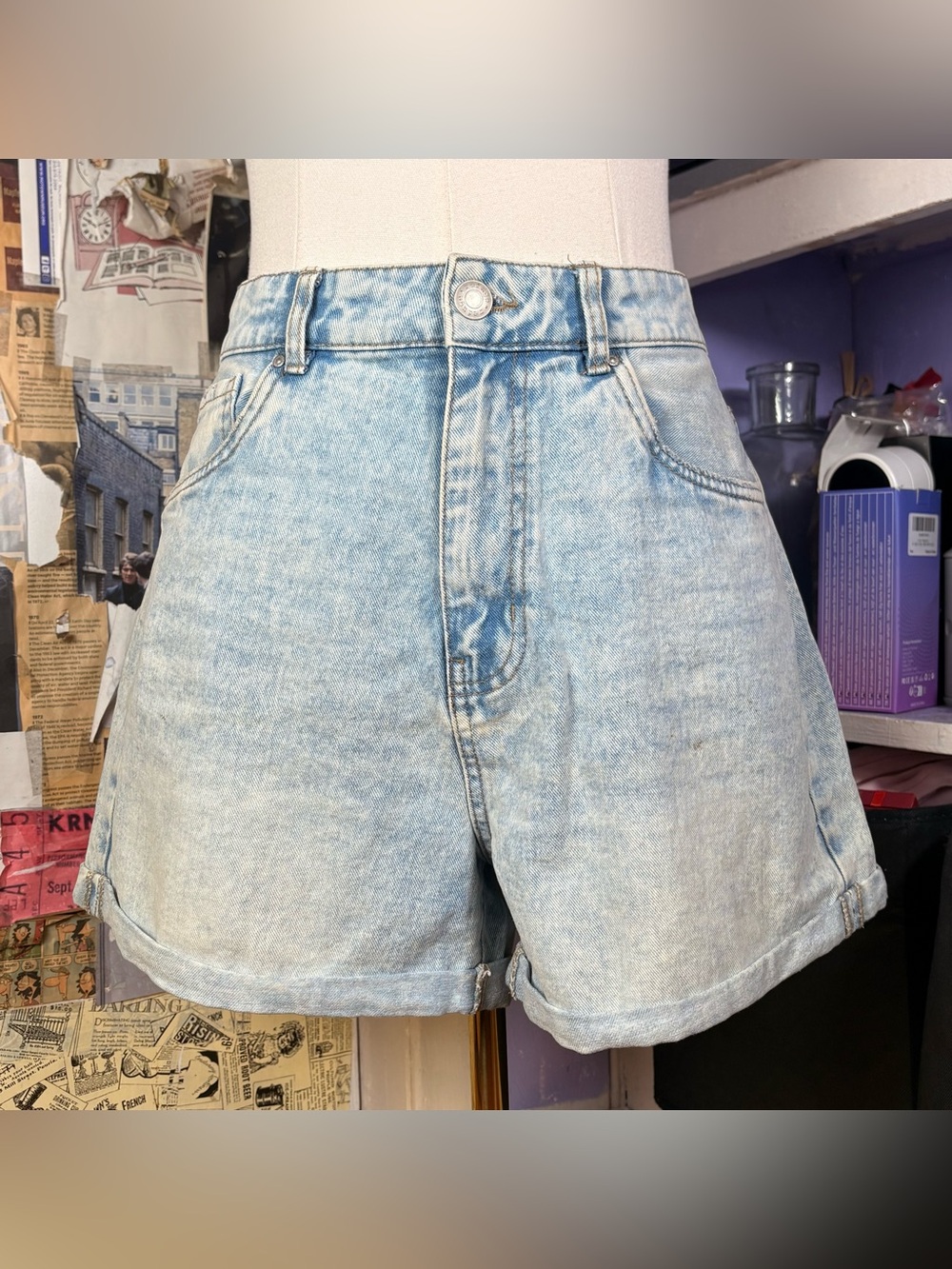 Refuge High Rise Denim Shorts